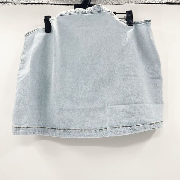 NWT Revolve WeWoreWhat Cut Out Denim Mini Skirt Women's S Blue Light Wash High W - Picture 4 of 7